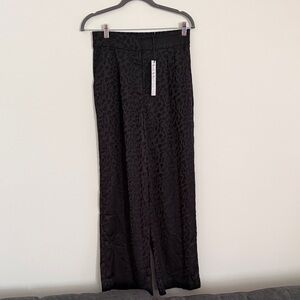 Nicole Miller Black Leopard Print Trousers